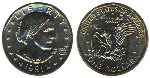 1981 Susan B Anthony Dollar