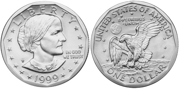 1999 Susan B. Anthony Dollar